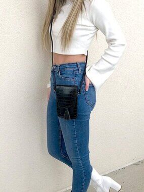 Security RFID Crossbody Belt Transition Bag